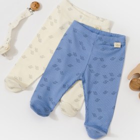 Resim BabyCosy Organic Cotton 2'li Patikli Bebek Pantolon 