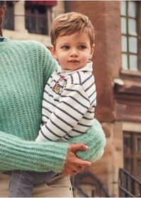 Resim Mayoral Erkek Bebek Uzun Kollu Sweatshirt Çizgili Krem - 12 Ay 