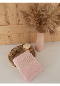 Resim Pamuklu İkili 50x80 Cm Çizgili Renkli Modern Havlu Seti Baveno Çok Renkli 