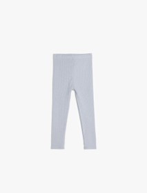 Resim Kız Bebek Pamuklu Beli Lastikli Basic Uzun Tayt 