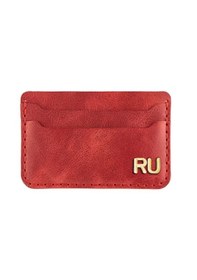 Resim Twingold İsme Özel Yatay Kartlık - %100 Rainbow Deri - A011001 - Kırmızı Kırmızı 