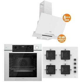 Resim Ferre QEP64CB + SS206 + D064SA Steam Plus Serisi 3'Lü Cam Ankastre Set 