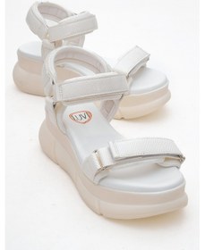Resim Luvishoes 4760 Beyaz Kadın Sandalet Beyaz 
