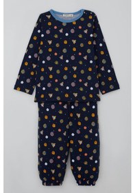 Resim Breeze Erkek Bebek Pijama Takımı Galaksi Temalı 9 Ay-3 Yaş, Lacivert 