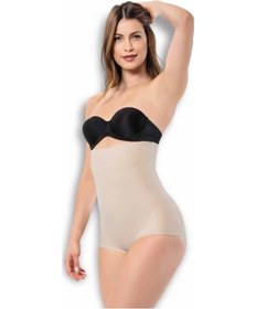 Resim Kadın Lazer Kesim Yüksek Bel Slip Külot Korse-2003 Ten 