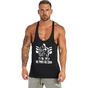 Resim No Pain No Gain Fitness Tank Top Sporcu Atleti Siyah 