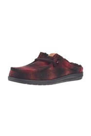Resim HEY DUDE Wally Slip Cozy Plaid Kırmızı Erkek 