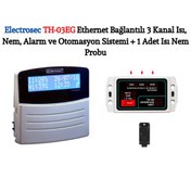 Resim Electrosec TH-03EG Web Tabanlı 3 Kanal Isı, Nem, Alarm ve Otomasyon Sistemi + 1 Adet Isı Nem Probu +16V Adaptör 