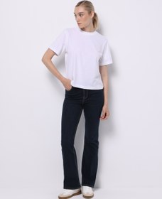 Resim Regular Fit Kadın İndigo Jean Pantolon 