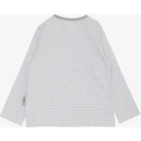 Resim Breeze Erkek Bebek Uzun Kollu T-shirt Patlı Çizgili 9 Ay - 3 Yaş Açık Gri Melanj 