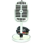 Resim Karaoke Mikrofon Silver Speaker Hediyelik 