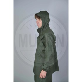 Resim Muson Fermuarlı Motorcu Yağmurluk Takımı Ceket ve Pantolon Su Geçirmez Rüzgar Dayanıklı Yeni Nesil Yaka 