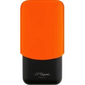 Resim S.t. Dupont Siyah-Turuncu Üçlü Puro Kılıfı 183419 