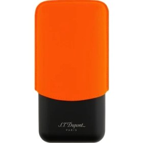 Resim S.t. Dupont Siyah-Turuncu Üçlü Puro Kılıfı 183419 