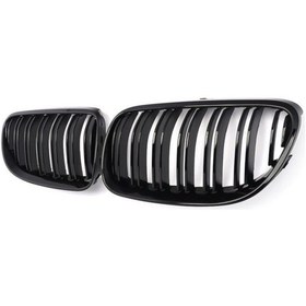 Resim 3 Serısı E92 2010-2013 Içın Uyumlu M3 Görünüm Panjur Cıft Cızgı Böbrek Pıano Black Makyajlı Kasa 