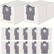 Resim 12 adet Roborock Q Revo/Qrevo S/Qrevo Pro/Qrevo Maxv/Qrevo Master/Qrevo Plus/Qrevo Curv, S8 Max/Maxv Ultra, Saros 10R/10 modelleri için uygun, 3L büyük kapasiteli, toz torbası, atık torbası, tek kullanımlık. 