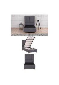 Resim Kilim Mobilya Gold Therapy Sandıklı Baza Başlıksız Renk Antrasit 90x190cm Baza 