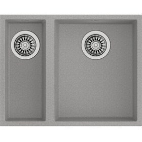 Resim Teka Square 560 Tg Çift Hazneli Tezgahaltı Tegranite Eviye - Stone Grey - 115260030 