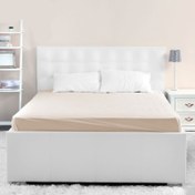 Resim Nuvomon Pamuklu Penye King Size Çarşaf - 180x200 cm - Taş 