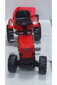 Resim PİLSAN pilsan römorklu pedallı traktör kırmızı 