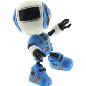 Resim Dekoratif Sesli Işıklı Mini Sevimli Mavi Robot 