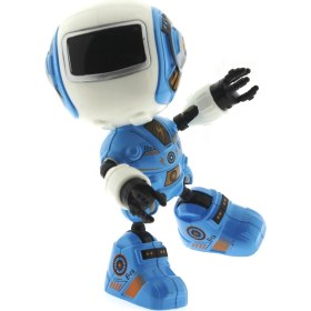 Resim Dekoratif Sesli Işıklı Mini Sevimli Mavi Robot 
