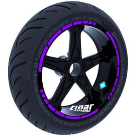 Resim Moto GP Stili Patlıcan Moru Jant Şeridi Sticker Çınar Extreme 