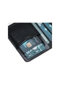Resim Bloominbag Bloomledger Cosmic Cosmos Hakiki Deri Bifold Cüzdan Siyah 