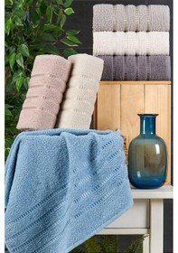 Resim 6lı El Havlu Seti 50x85 You Lila-krem-mor-pudra-a.kahve-mavi Lila-krem-mor-pudra-a.kahve-mavi 