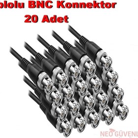 Resim 20 Adet Hazır Kablolu Bnc Konnektör 