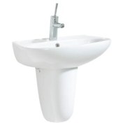 Resim Creavit Pa055 Pitta Yarım Ayaklı Lavabo 45x55 Cm Beyaz 