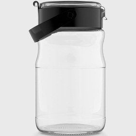 Resim Renga Mono 1700 Ml Siyah Kapaklı Cam Kavanoz 131072 Siyah 