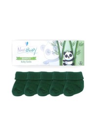 Resim Novibaby 5'li Bambu Yenidoğan Bebek Çorabı I Pine Green I 0-6 ay "Karışık Renkli" 