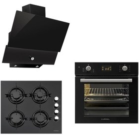 Resim Luxell Black Lake Button 3'lü Ankastre Set 