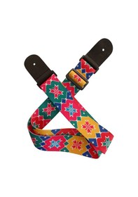 Resim Rj200-c3 Gitar Askısı Deluxe Teal Guitar Strap Deri Başlıklı 2 Katlı 
