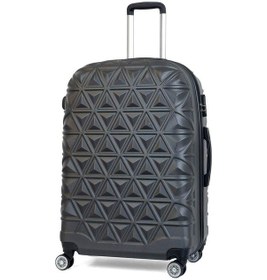 Resim Reymond Luggage Piramit Desen ABS Seyahat Valizi, Canyon Serisi, Antrasit - Büyük Boy 