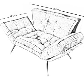 Resim Ikili Yataklı Koltuk | Mekanizmalı Kanepe | Ergonomik Çekyat | Füme 
