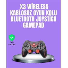 Resim Android Uyumlu Gamepad X3 Game Stick Oyun Kolu Bluetooth Bağlantılı 
