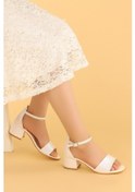 Resim Kiko 769 Kum Simli Günlük Kız Çocuk 3 Cm Topuk Sandalet Ayakkabı (456326939) Ekru 
