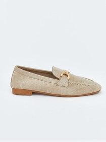 Resim LC Waikiki Süet Görünümlü Metal Aksesuarlı Kadın Loafer 
