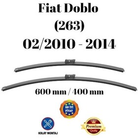 Resim Fiat Doblo 263 2010 2011 2012 2013 2014 Uyumlu Ön Cam Silecek Süpürgesi Takımı 600/400mm Silbak Sb2416c 
