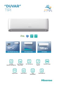 Resim Hisense Aircool Duvar Tipi Klima 24.000 Btu (4 MT MONTAJ DAHİL) 