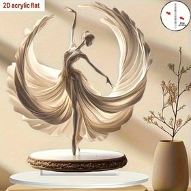Resim 2D Düz, 1 Adet 2D/Düz Akrilik Süs Klasik Kristal Bale Dansçısı, Zarif Dans Pozu Heykeli, Dokunsal Hediye, Çok Amaçlı Ev Ofis Masaüstü Sergi Plaketi, Sevgililer Günü İçin Uygun, Mükemmel Tatil Hediyesi, 2D Düz 