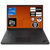 Resim Lenovo MWS ThinkPad P1 Gen 6 21FV000GTX Intel Core i7 13800H 16" 16 GB RAM 512 GB SSD 8 GB RTX4060 W11Pro Laptop Lenovo