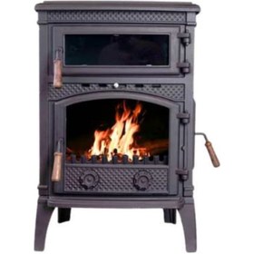 Resim TDS Sırus Dik Fırınlı Döküm Şömine Kuzine 