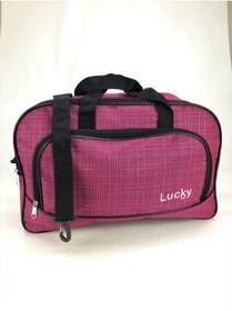 Resim LUCKY BAG Unisex Kırçıllı Vişne Geniş Astarlı Su Geçirmez Kumaş Spor Seyahat Omuz El Valizi 