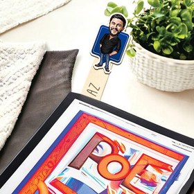 Resim Havalı ve Yakışıklı Karikatürlü Çubuk Kitap Ayracı 