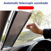 Resim Otomatik araç güneşlik perdesi, araç termal yalıtım perdeleri, kolay ve hızlı kurulumlu otomatik teleskopik ön vitesli güneş tarağı 