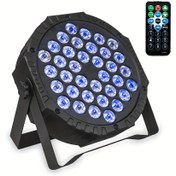 Resim 36 LED RGB Düz Par Işık Ses Aktivasyonlu, 3’ü 1 Arada DMX 512 Kontrol ile DJ, Disko, Parti, Düğün ve Tatil Gösterileri için Tam Renk Yelpazesi, Ayarlanabilir Braket, Uzaktan Kumanda & DMX 512 Kontrol, Etkinlik Aydınlatma | Taşınabilir Aydınlatma | LED Teknolojisi 