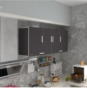 Resim Kenzlife hazır mutfak general gri 060*150*32 mutfak banyo dolabı kapaklı raflı 